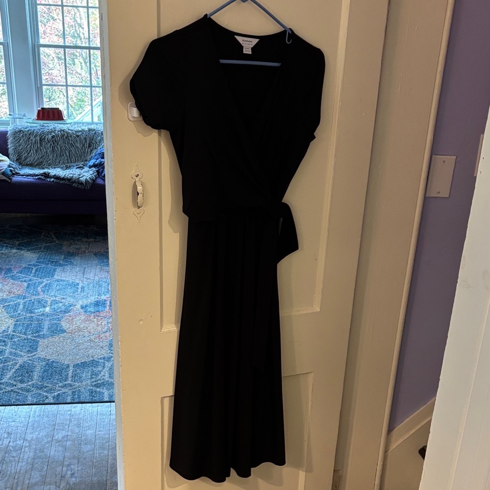 Seraphine Classic Black Midi Dress, maternity dress